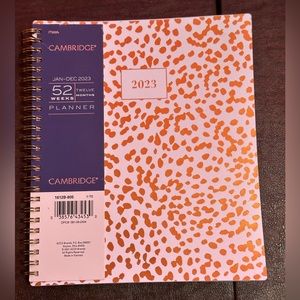 New 2023 Planner Weekly/Monthly 8.75"x6.875" Sahara Rose Gold Mead Cambr…